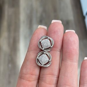 David Yurman Infinity Pave Diamond Earrings